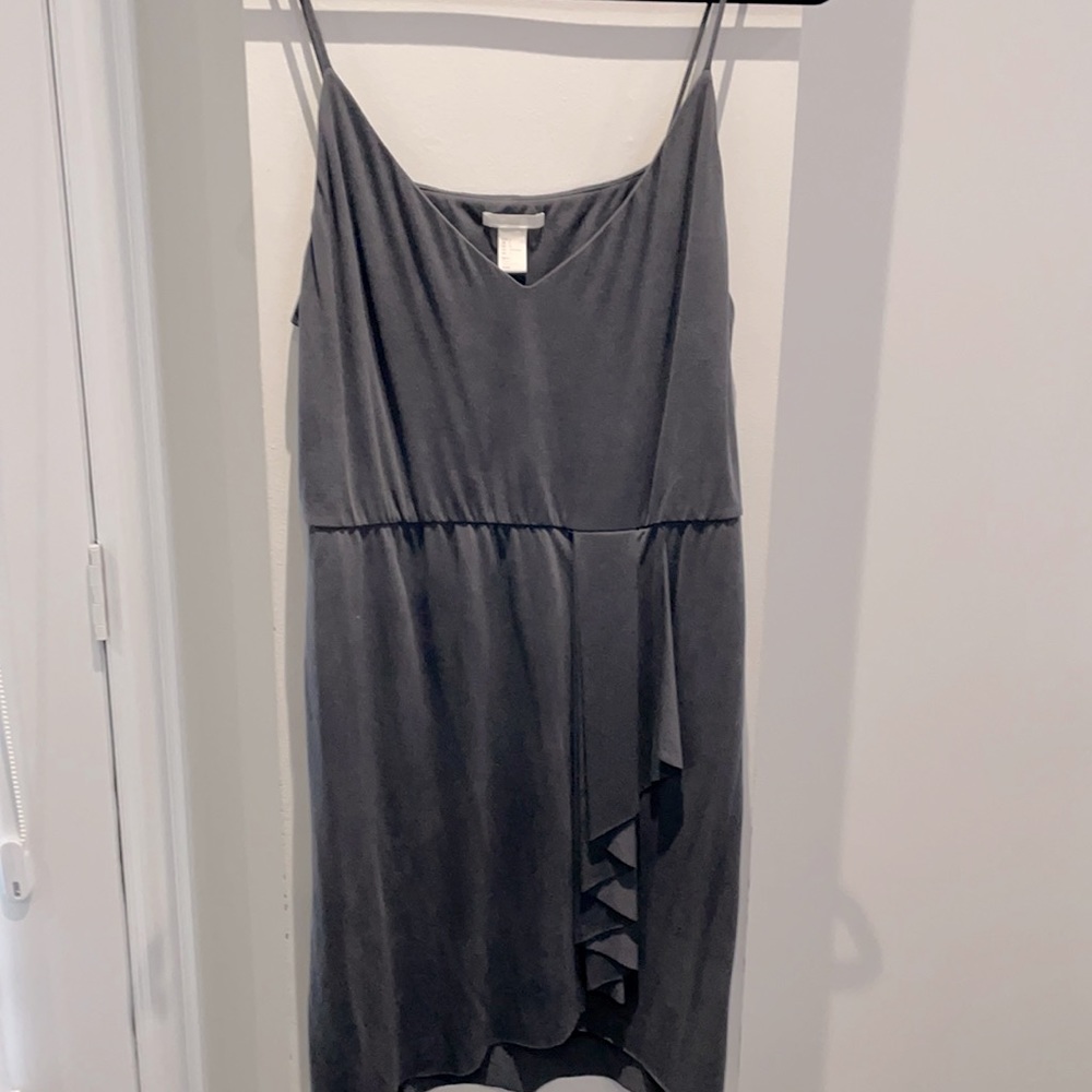H&M gray spaghetti strap dress